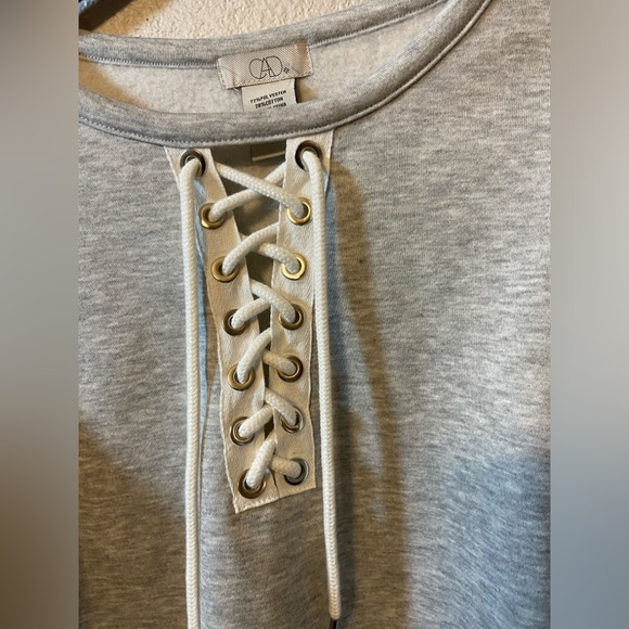 CAD Lace-Up Balloon Sleeve Sweatshirt XS - Picture 6 of 12